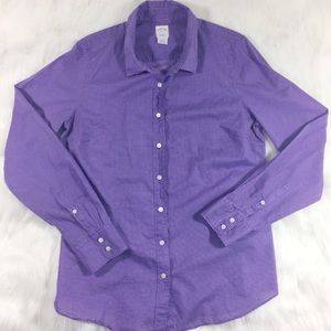 J Crew Purple Gingham The Perfect Shirt